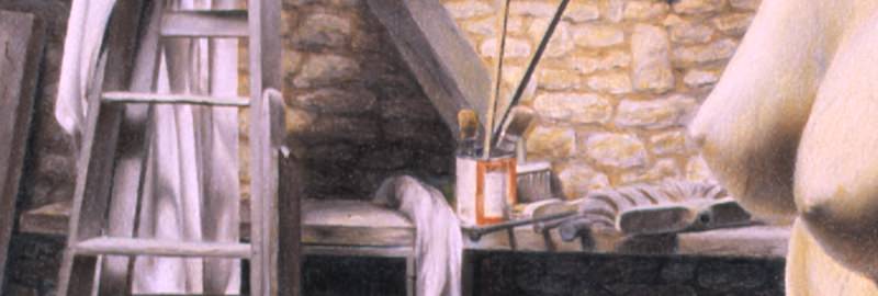 crayons de couleur patrick rogelet  dans l'atelier