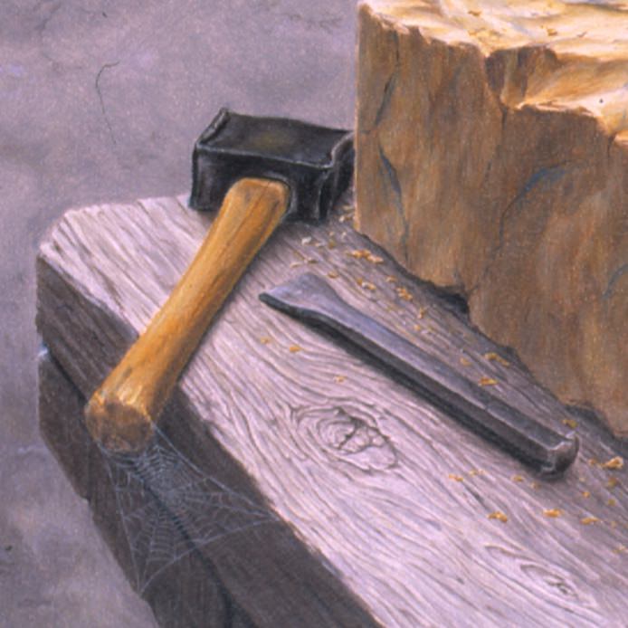 crayons de couleur patrick rogelet  dans l'atelier